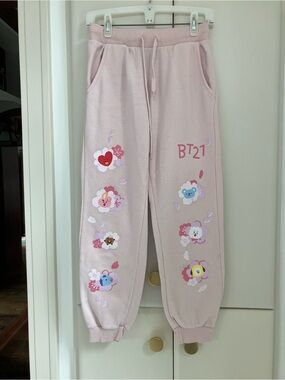 BT21 Pink Floral Track Joggers